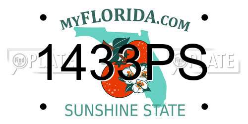 1433PS Florida License Plate