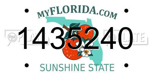 1435240 Florida License Plate