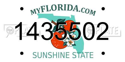 1435502 Florida License Plate