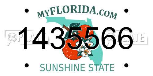 1435566 Florida License Plate