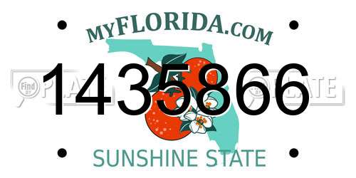 1435866 Florida License Plate
