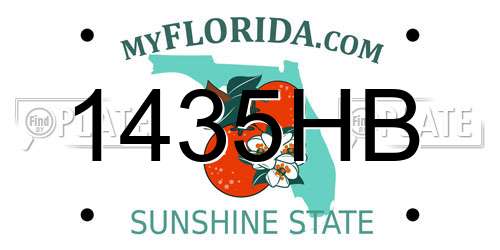 1435HB Florida License Plate