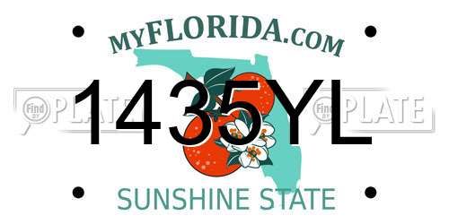 1435YL Florida License Plate