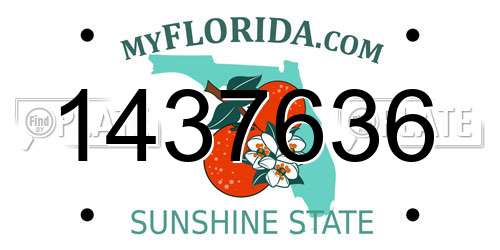 1437636 Florida License Plate