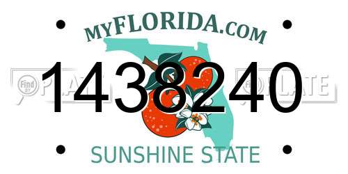 1438240 Florida License Plate