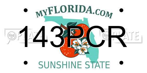 143PCR Florida License Plate