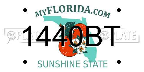 1440BT Florida License Plate