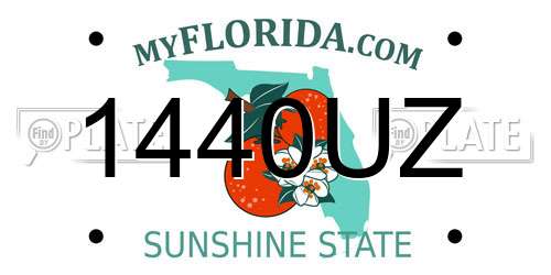 1440UZ Florida License Plate