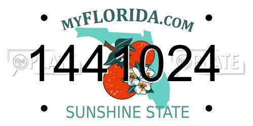 1441024 Florida License Plate