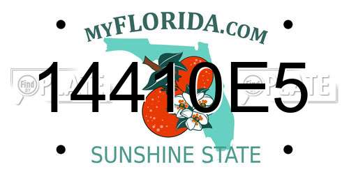 14410E5 Florida License Plate