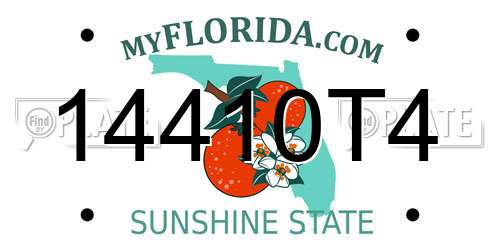 14410T4 Florida License Plate