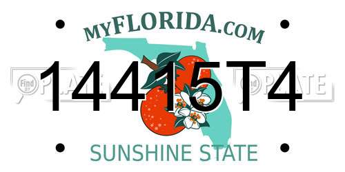 14415T4 Florida License Plate