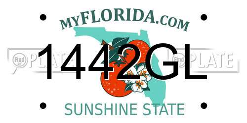 1442GL Florida License Plate
