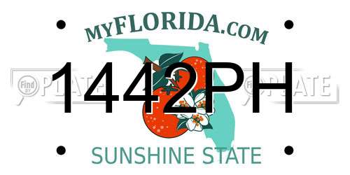 1442PH Florida License Plate