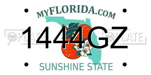1444GZ Florida License Plate