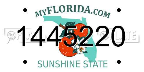 1445220 Florida License Plate