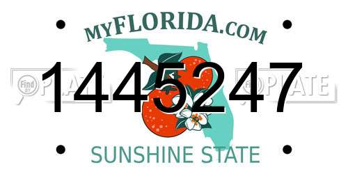 1445247 Florida License Plate