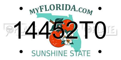 14452T0 Florida License Plate