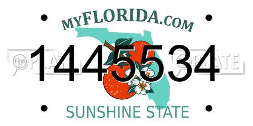 1445534 Florida License Plate