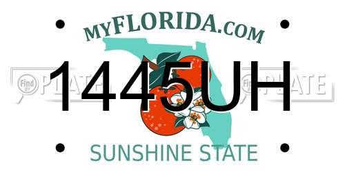 1445UH Florida License Plate