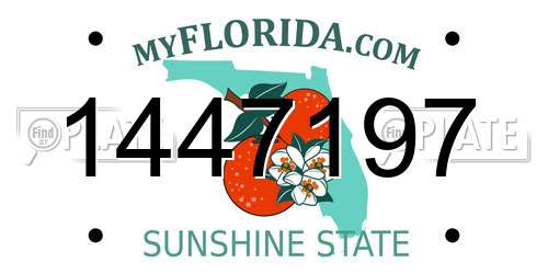 1447197 Florida License Plate