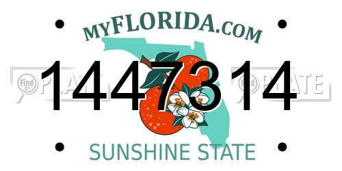 1447314 Florida License Plate