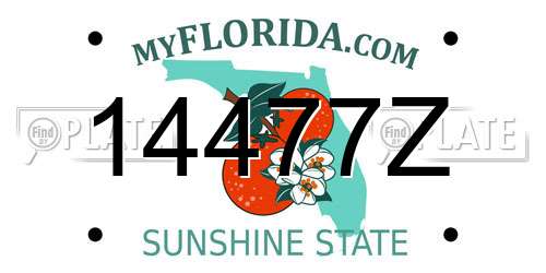 14477Z Florida License Plate