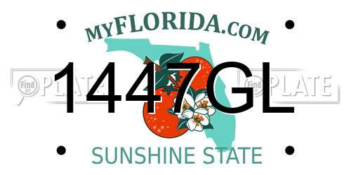 1447GL Florida License Plate