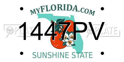 1447PV Florida License Plate