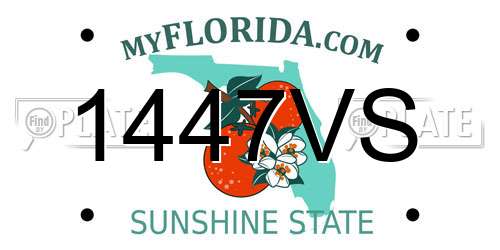 1447VS Florida License Plate