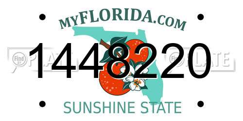 1448220 Florida License Plate