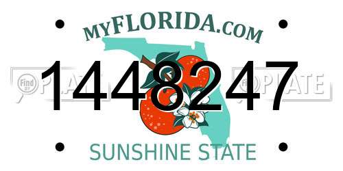 1448247 Florida License Plate