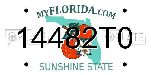 14482T0 Florida License Plate