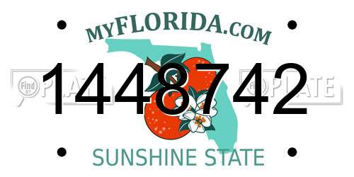 1448742 Florida License Plate