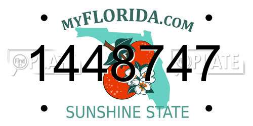 1448747 Florida License Plate
