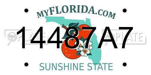 14487A7 Florida License Plate