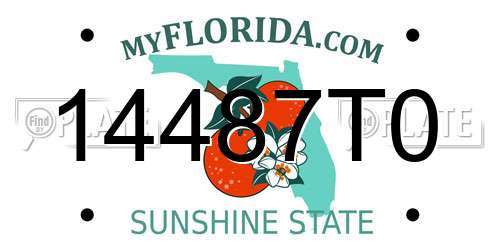 14487T0 Florida License Plate