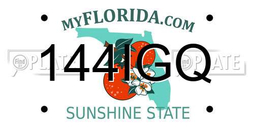 144IGQ Florida License Plate