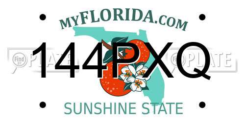 144PXQ Florida License Plate