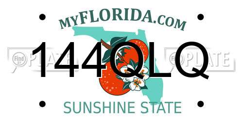 144QLQ Florida License Plate