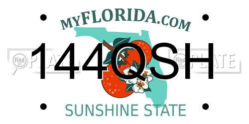 144QSH Florida License Plate