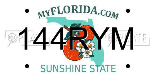 144RYM Florida License Plate