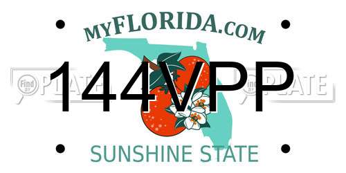 144VPP Florida License Plate