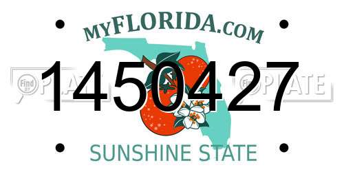 1450427 Florida License Plate