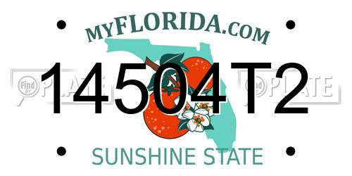 14504T2 Florida License Plate