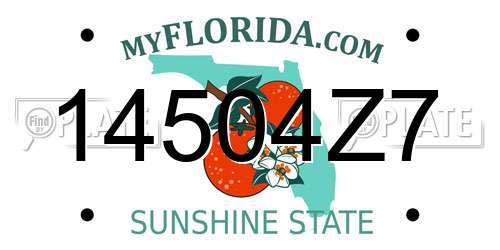 14504Z7 Florida License Plate