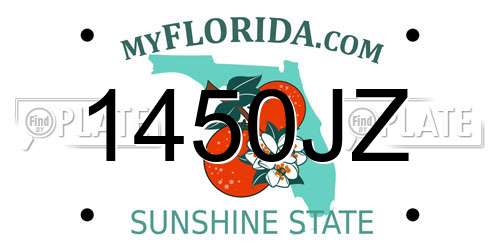 1450JZ Florida License Plate