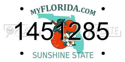 1451285 Florida License Plate