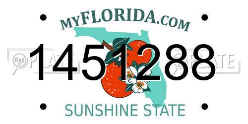 1451288 Florida License Plate