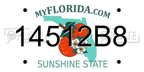14512B8 Florida License Plate